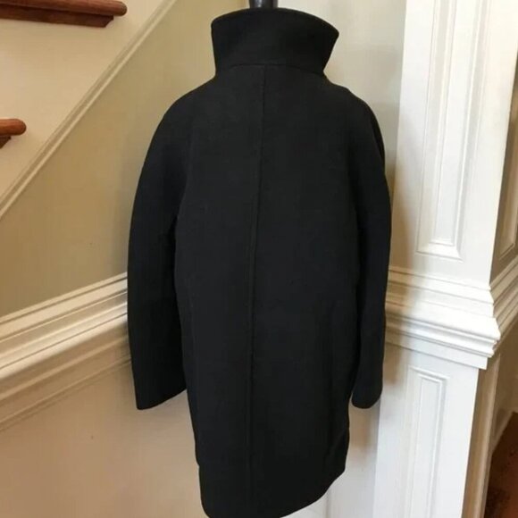 NWT JCREW Villa Cocoon Coat Womens 6 Black Italian Stadium Cloth Wool Jacket NEW - Picture 10 of 11